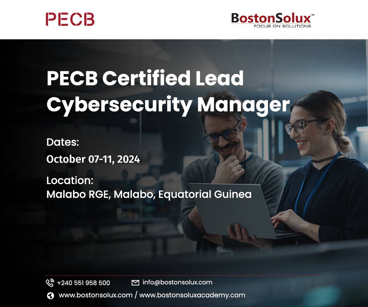 Formation PECB Certified Lead Cybersecurity Manager à Malabo RGE du 07 au 11 Octobre 2024