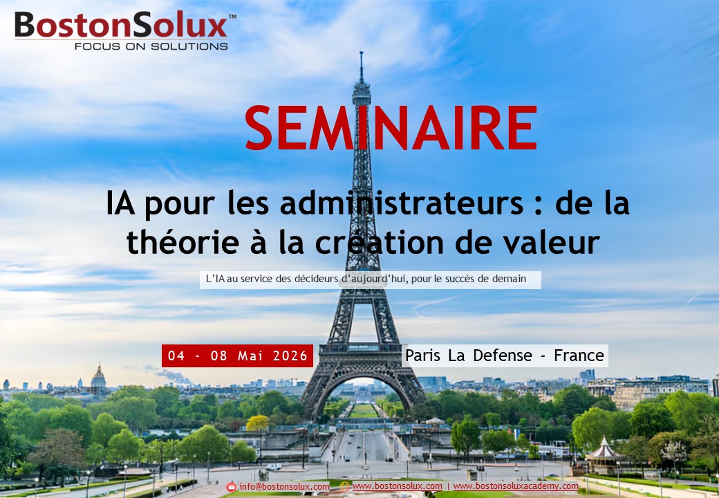 Séminaire exécutif – IA pour les Administrateurs & Membres du CODIR | Paris, 04–08 mai 2026